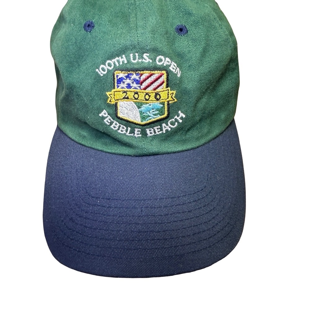 Vintage 2000 100th US Open Pebble Beach USGA Member Hat Green Navy Made in USA